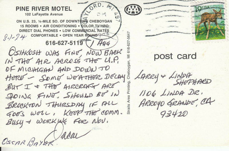Pine River Motel (Moon-E-Motel) - Old Postcard (newer photo)